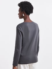 JD Williams Black The V-Neck Long Sleeve Tops 3 Pack - Image 3 of 5