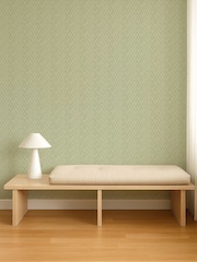 Scion Kelly Green Pomona Triangle Trellis 10M Wallpaper - Image 2 of 4