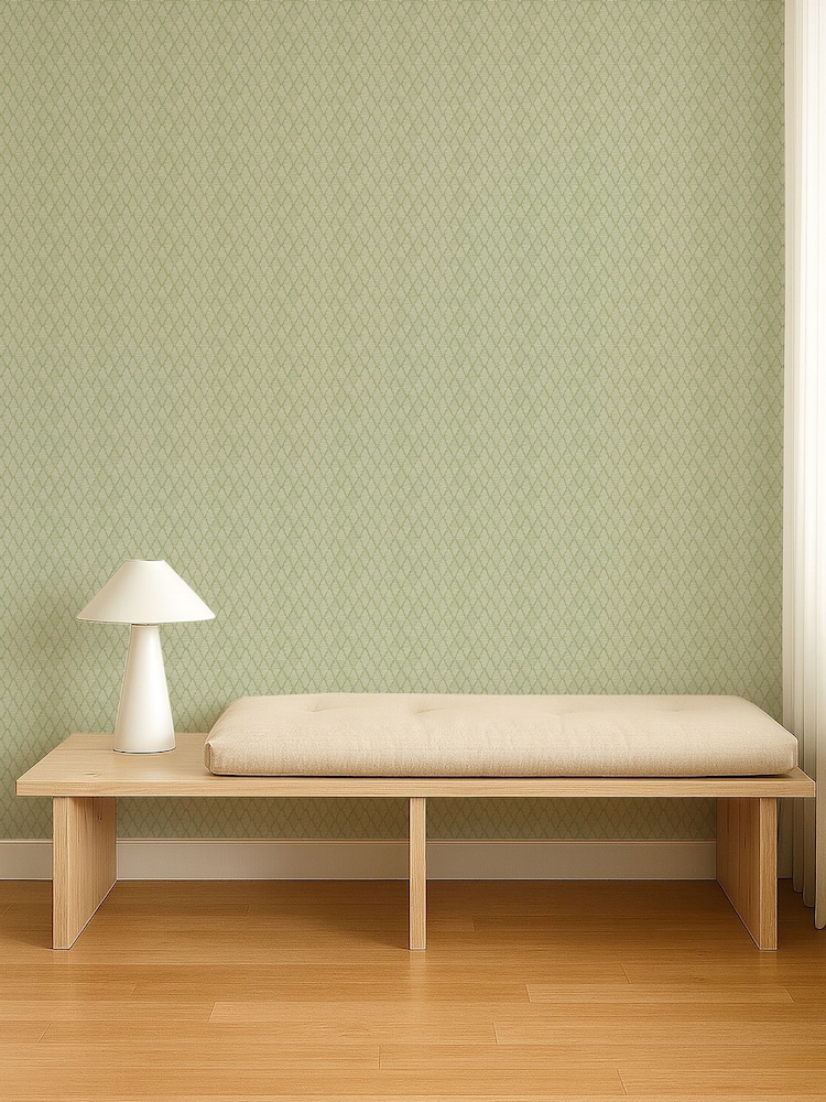 Scion Kelly Green Pomona Triangle Trellis 10M Wallpaper - Image 2 of 4 Scion Kelly Green Pomona Triangle Trellis 10M Wallpaper - Image 2 of 4