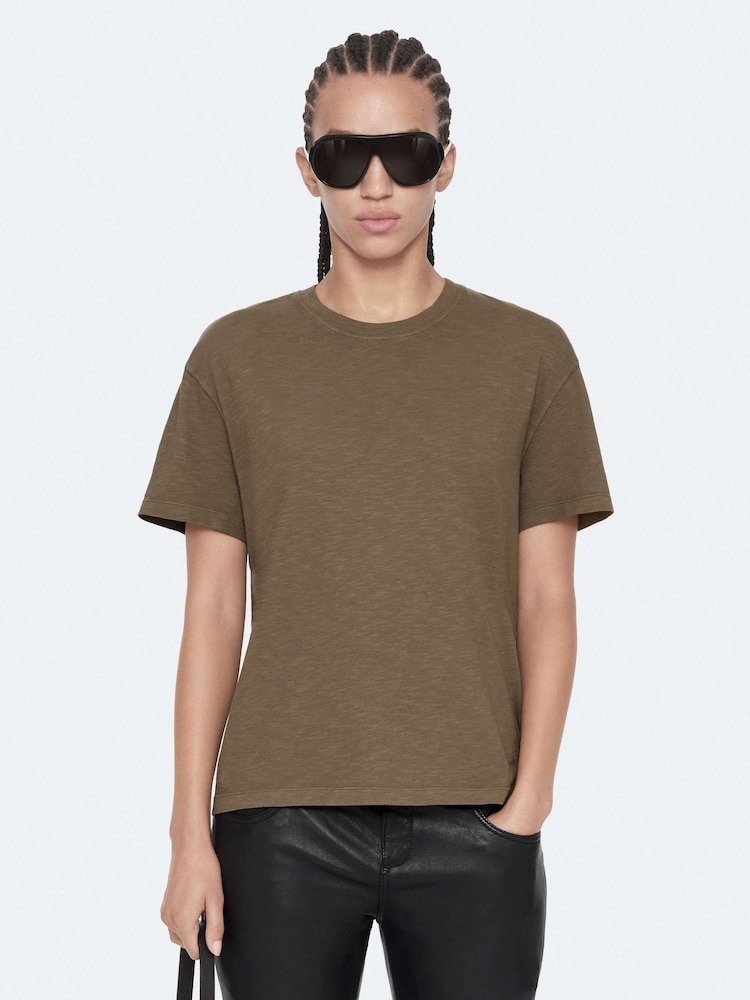 AllSaints Brown Addi T-Shirt - Image 1 of 8 AllSaints Brown Addi T-Shirt - Image 1 of 8