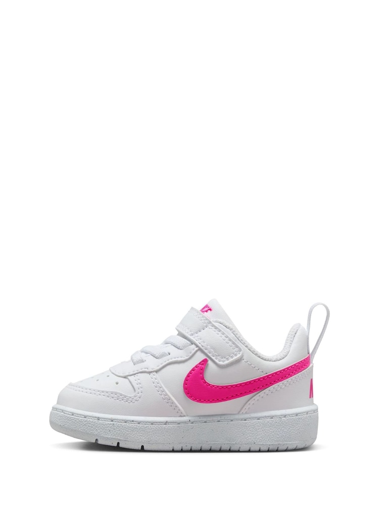 Бело-розовый - низкие кроссовки для малышей Nike Court Borough Recraft - Image 2 of 7