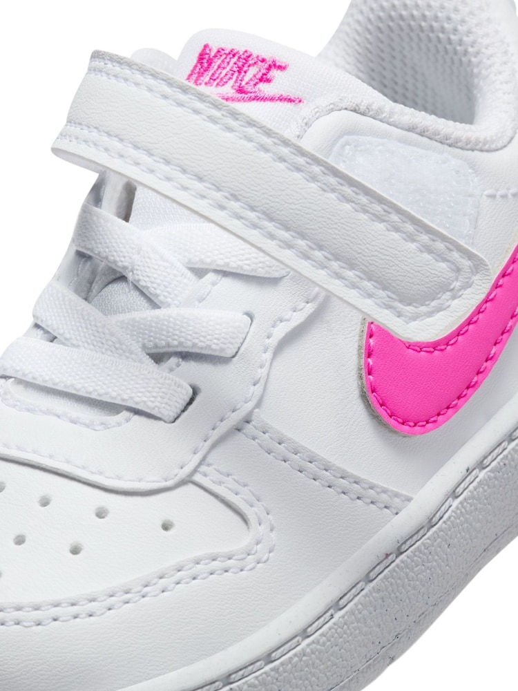 Бело-розовый - низкие кроссовки для малышей Nike Court Borough Recraft - Image 7 of 7