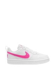 Nike Pink/White Youth Court Borough Low Recraft Trainers - Image 1 of 4