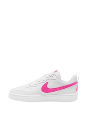 Nike Pink/White Youth Court Borough Low Recraft Trainers - Image 2 of 4