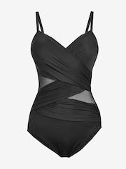 Miraclesuit Tummy Control Mystify Plunge Black Swimsuit - Image 6 of 6