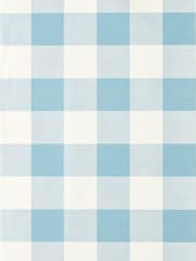 Scion Cornflower Pomona Central Check 10M Wallpaper - Image 4 of 4