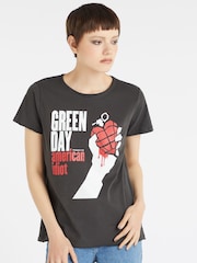 Amplified Grey Greenday American Idiot 100% Cotton T-Shirt - Image 1 of 4