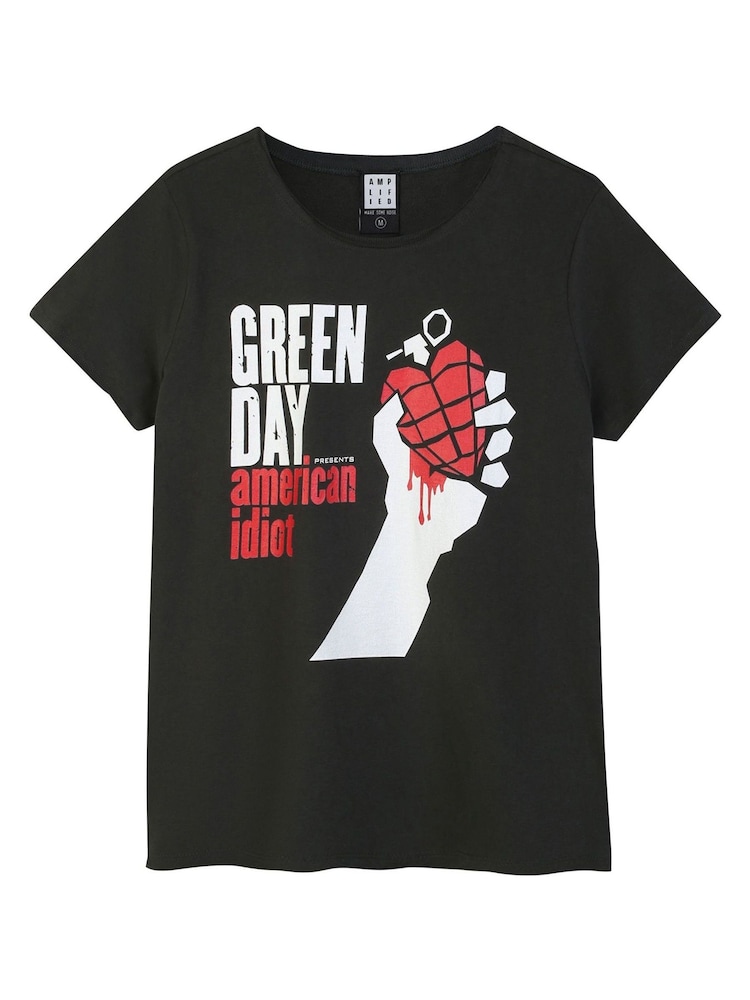 Amplified Grey Greenday American Idiot 100% Cotton T-Shirt - Image 4 of 4