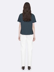 AllSaints Blue Addi T-Shirt - Image 6 of 8