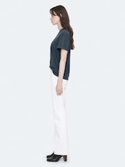 AllSaints Blue Addi T-Shirt - Image 7 of 8