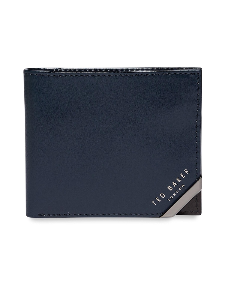 Ted Baker Blue Korning Leather Bifold Wallet - Image 1 of 4
