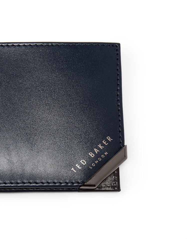 Ted Baker Blue Korning Leather Bifold Wallet - Image 4 of 4