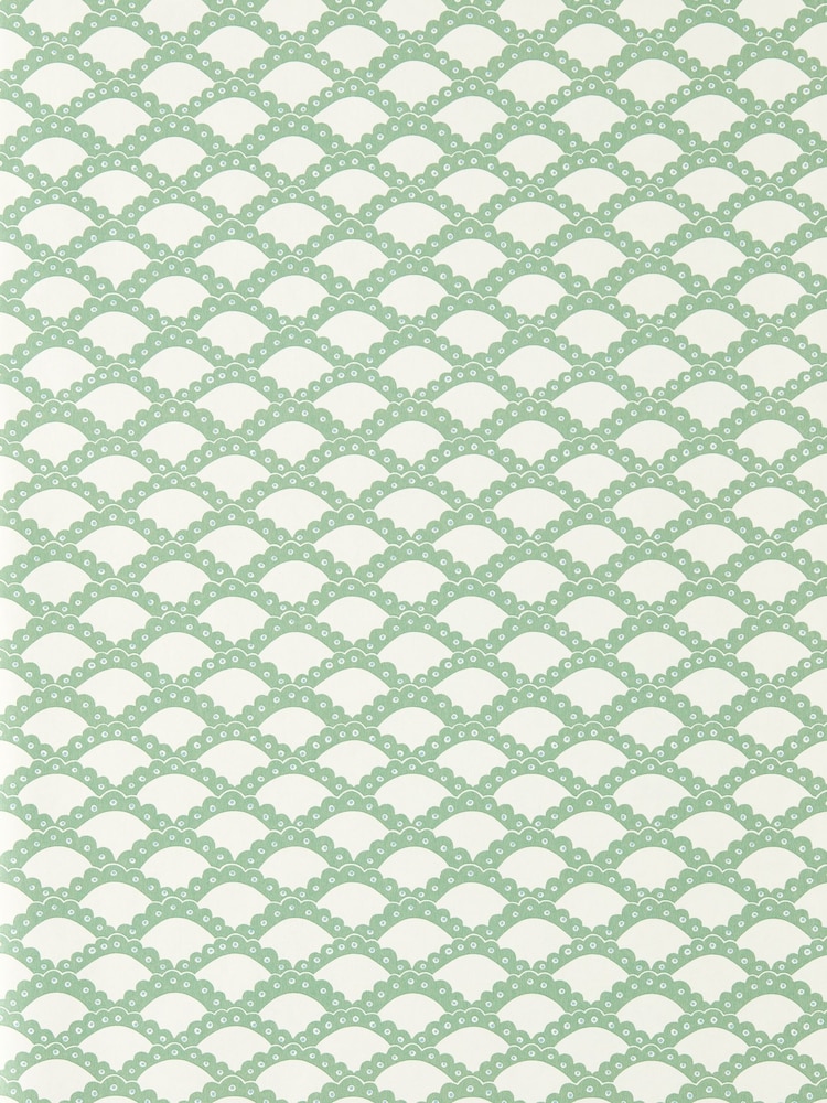 Scion Jade Pomona Scallop Frill 10M Wallpaper - Image 1 of 4 Scion Jade Pomona Scallop Frill 10M Wallpaper - Image 1 of 4