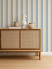 Scion Cornflower Pomona Central Stripe 10M Wallpaper - Image 2 of 4