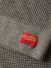 Superdry Grey Textured Crew Knit Jumper - Image 5 of 6