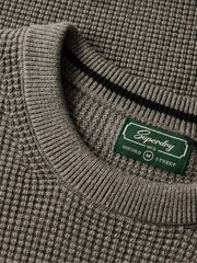Superdry Grey Textured Crew Knit Jumper - Image 6 of 6