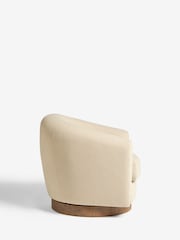 Soft Cosy Boucle Mid Natural Layne Swivel Accent Chair - Image 5 of 8