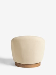 Soft Cosy Boucle Mid Natural Layne Swivel Accent Chair - Image 6 of 8