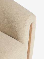 Soft Cosy Boucle Mid Natural Layne Swivel Accent Chair - Image 7 of 8