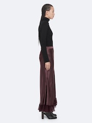 AllSaints Dark Purple Irma Skirt - Image 5 of 8
