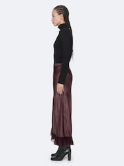 AllSaints Dark Purple Irma Skirt - Image 7 of 8