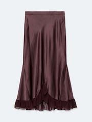 AllSaints Dark Purple Irma Skirt - Image 8 of 8