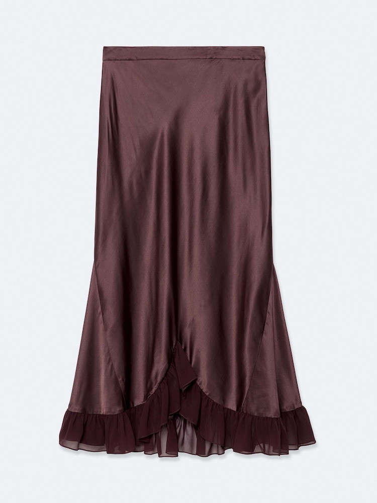 AllSaints Dark Purple Irma Skirt - Image 8 of 8