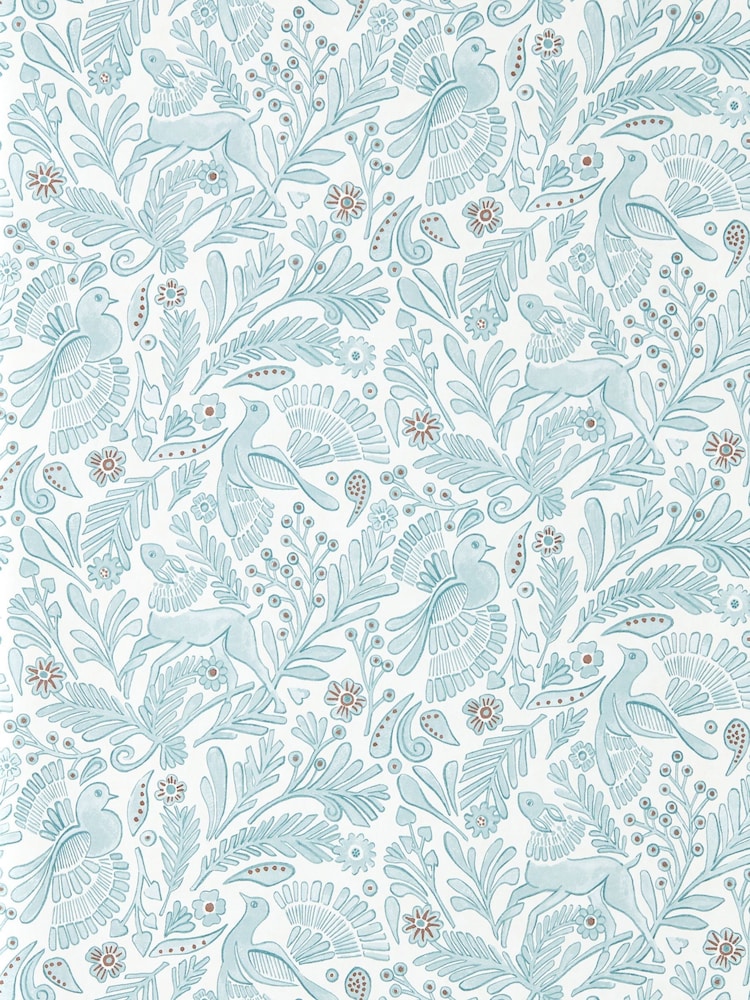 Scion Coast Blue Pomona Dove & Deer 10M Wallpaper - Image 2 of 4 Scion Coast Blue Pomona Dove & Deer 10M Wallpaper - Image 2 of 4
