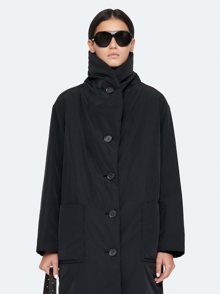 AllSaints Black Darcie Puffer Coat - Image 1 of 8 AllSaints Black Darcie Puffer Coat - Image 1 of 8