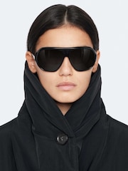 AllSaints Black Darcie Puffer Coat - Image 2 of 8