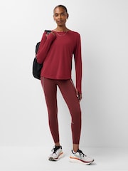 Tiefrot - Sweaty Betty Breathe Easy Langarm-Oberteil aus Mesh - Bild 3 von 7
