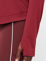 Tiefrot - Sweaty Betty Breathe Easy Langarm-Oberteil aus Mesh - Bild 5 von 7