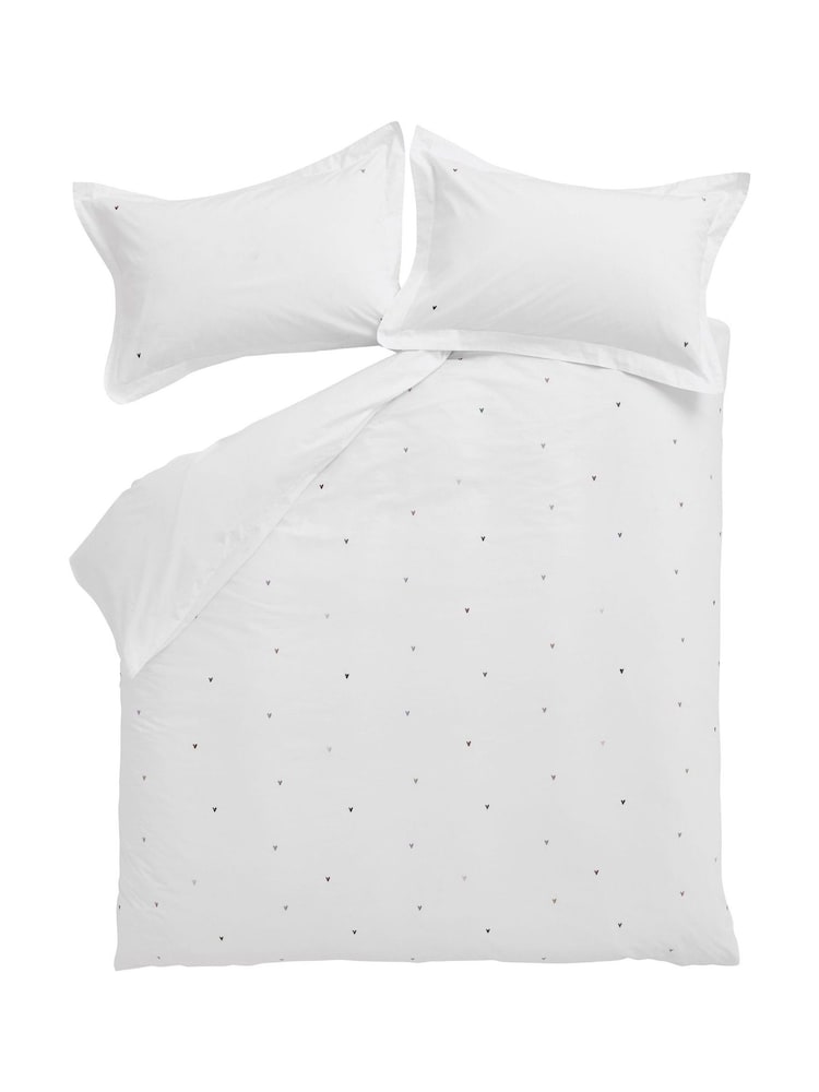Sophie Allport Love Hearts Embroidery 200 Thread Count Duvet Cover and Pillowcase Set - صورة 4 من 4 Sophie Allport Love Hearts Embroidery 200 Thread Count Duvet Cover and Pillowcase Set - صورة 4 من 4