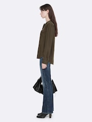 Zeleno - AllSaints Tess Military Shirt - Slika 7 od 8