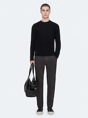 AllSaints Black Tower Straight Chino Trousers - Image 1 of 8