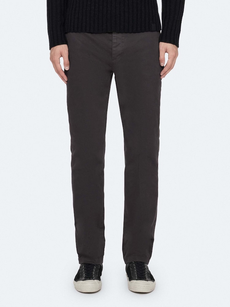 AllSaints Black Tower Straight Chino Trousers - Image 2 of 8 AllSaints Black Tower Straight Chino Trousers - Image 2 of 8