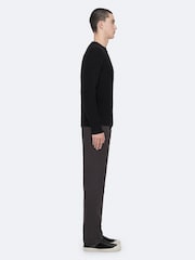 AllSaints Black Tower Straight Chino Trousers - Image 4 of 8