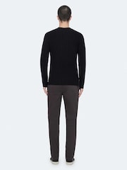 AllSaints Black Tower Straight Chino Trousers - Image 5 of 8