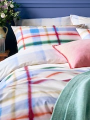 Bluebellgray Piper Multi Blue Edinburgh Plaid 200 Thread Count Duvet Cover and Pillowcase Set - Image 1 of 7