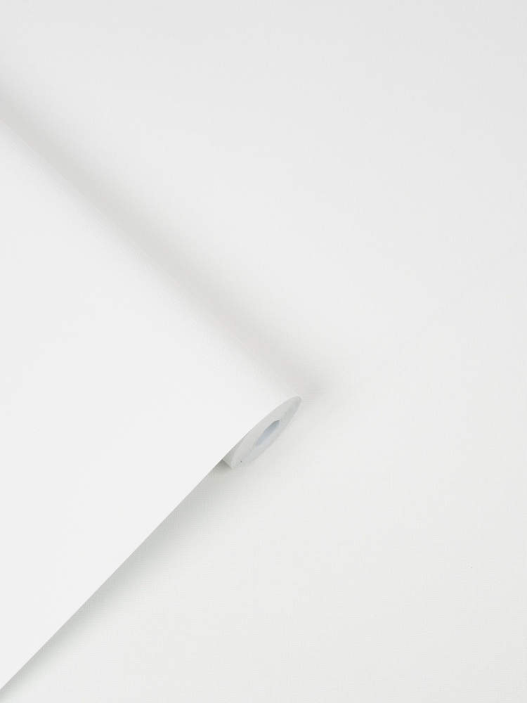 Laura Ashley White Canvas Paintable 10M Wallpaper - Image 3 of 3