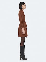 AllSaints Brown Noora Dress - Image 5 of 8