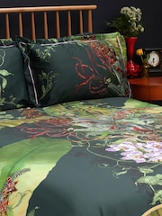 Timorous Beasties Set of 2 Bottle Green Topical Tropical 220 Thread Count Pillowcases - Image 1 of 5