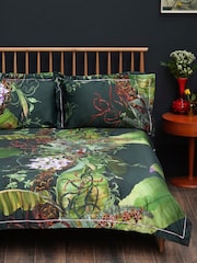 Timorous Beasties Set of 2 Bottle Green Topical Tropical 220 Thread Count Pillowcases - Image 2 of 5