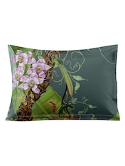 Timorous Beasties Set of 2 Bottle Green Topical Tropical 220 Thread Count Pillowcases - Image 4 of 5