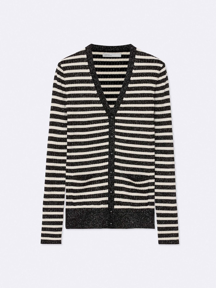 AllSaints White Kay Stripe Cardigan - Image 8 of 8 AllSaints White Kay Stripe Cardigan - Image 8 of 8