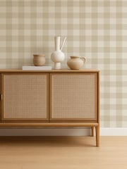 Scion Pebble Pomona Central Check 10M Wallpaper - Image 1 of 4