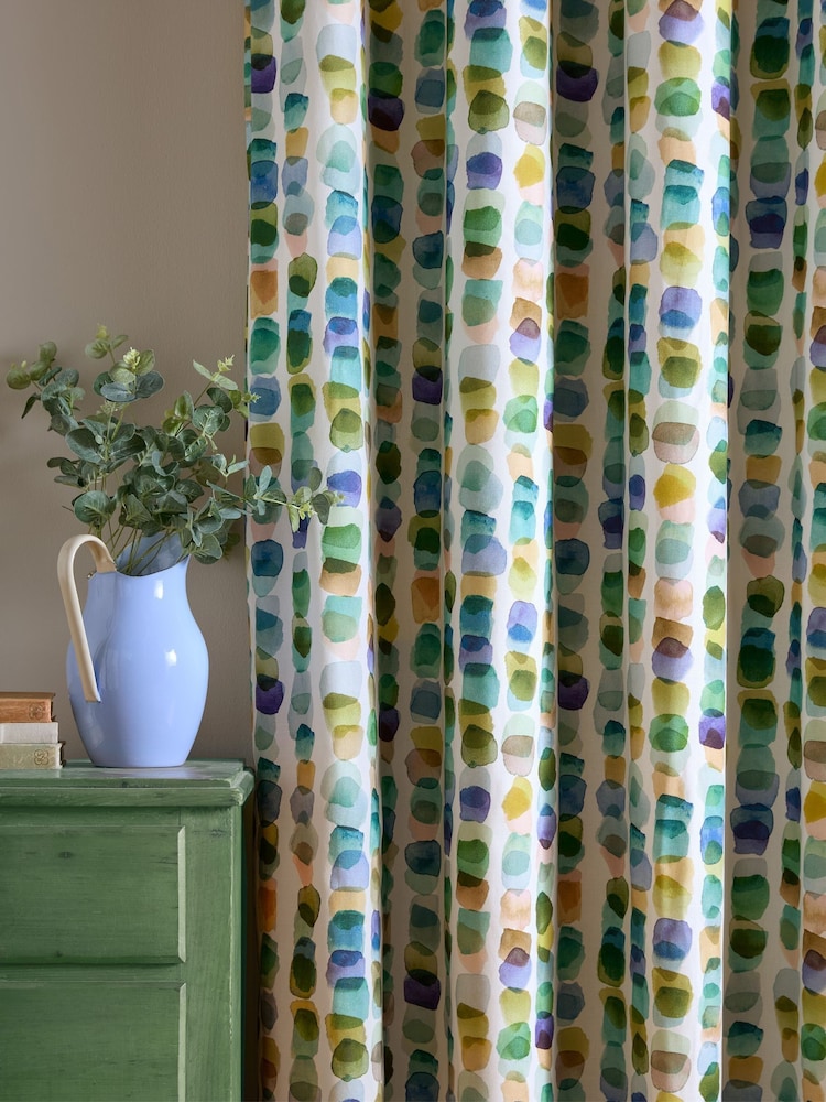 Bluebellgray Ocean Green Tobermory Eyelet Curtains - Image 2 of 5 Bluebellgray Ocean Green Tobermory Eyelet Curtains - Image 2 of 5