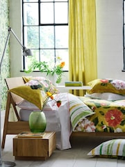 Designers Guild Mimosa Yellow Camellia 250 Thread Count Duvet Cover and Pillowcase Set - Image 2 of 10