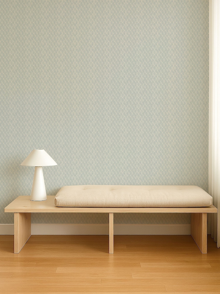 Scion Coast Blue Pomona Triangle Trellis 10M Wallpaper - Image 2 of 4
