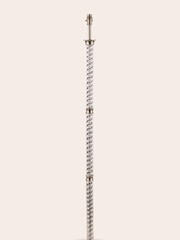 Laura Ashley Chrome Louis Twisted Glass Column Floor Lamp Base - Image 2 of 3
